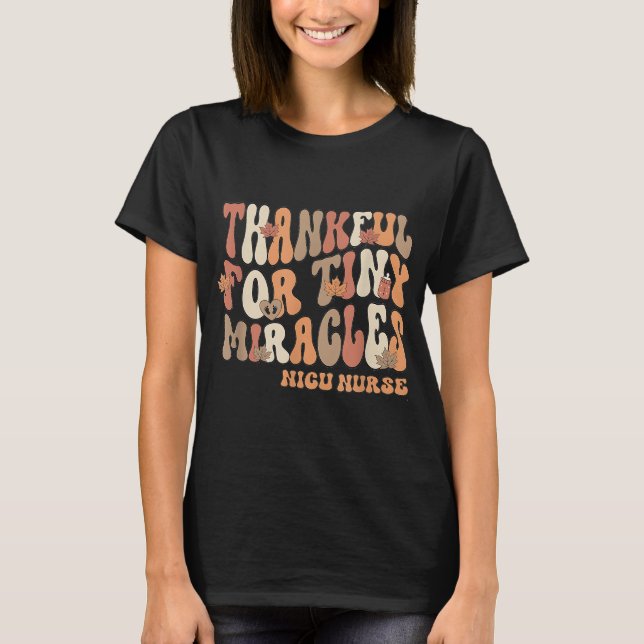 Retro - tack för Thanksgivingen NICU för små spege T Shirt (Framsida)