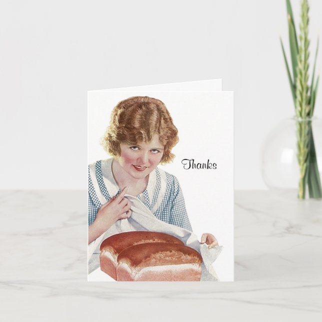 Retro Tack tack för degkortet Kort (Framsida)