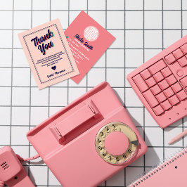 Retro "Tack" Typography Coola Färg Scheme Visitkort