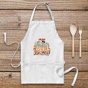 Retro tacksamt tacksamt välsignat Monogram Namn Förkläde