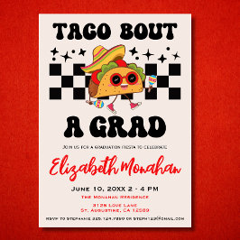 Retro Taco Bout A Grad Fiesta Studenten Inbjudningar