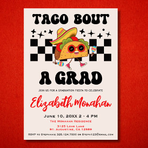Retro Taco Bout A Grad Fiesta Studenten Inbjudningar