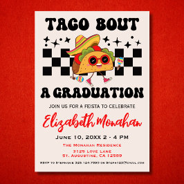 Retro Taco Bout A Studenten Fiesta Studenten Inbjudningar