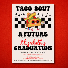 Retro Taco Bout A Studenten Fiesta Studenten Inbjudningar