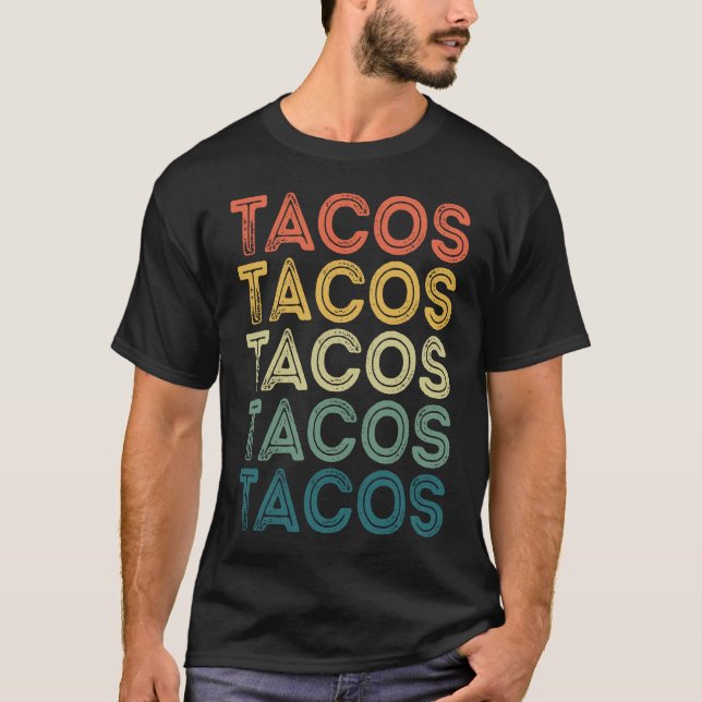 Retro Taco, Funny Distress Fiesta Tee for Cinco (Framsida)