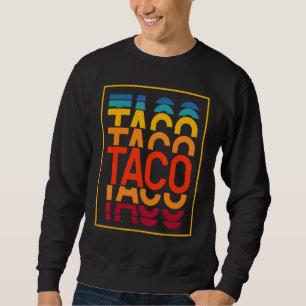 Retro Tacos Cinco de Mayo Taco Tuesday Vintage Mex Lång Ärmad Tröja
