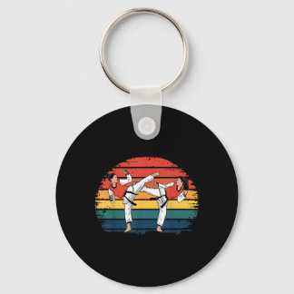 Retro Taekwondo kampsport Vintage fighters Nyckelring
