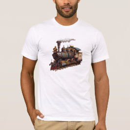 Retro Tåg Locomotive Railfan T Shirt