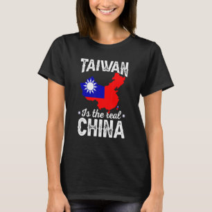 Retro Taiwanesisk Flagga Karta Taiwan, Real Chi T Shirt