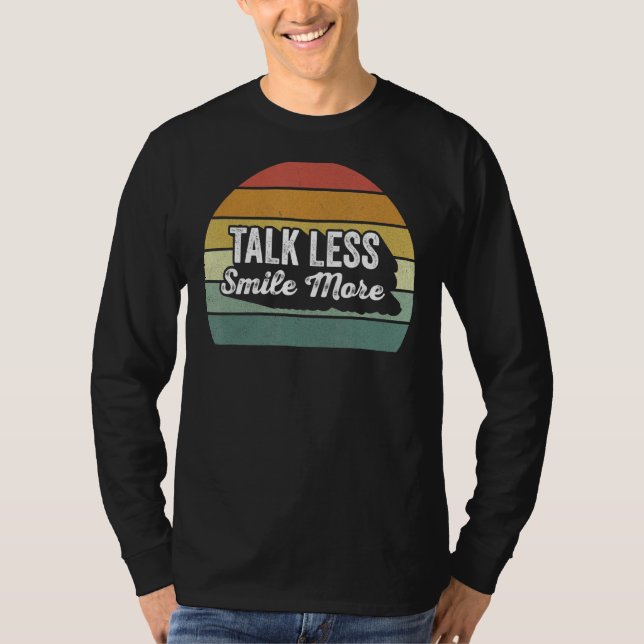 Retro Talk Less Smile More Historic Hamilton T Shirt (Framsida)