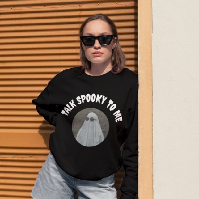 Retro Talk Spooky to Me Coola Ghost Halloween T Shirt (Skapare uppladdad)
