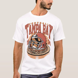 Retro Tampa Bay Fotbollshjälm T-shirt