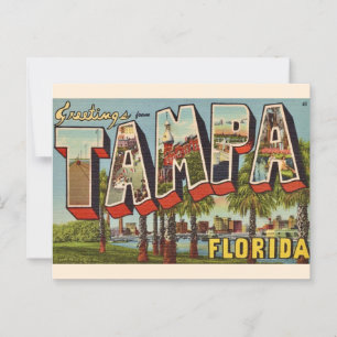 Retro Tampa Florida Välkomst vykort