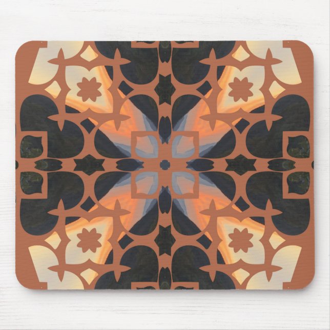 Retro Tan Mönster Musmatta (Framsidan)