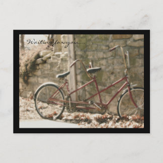 Retro tandem-vykort vykort