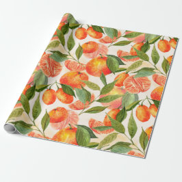 RETRO Tangerines Mandarins Gren jul Presentpapper