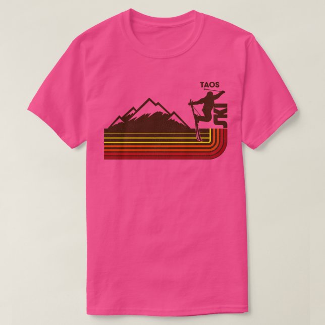 Retro Taos 70s80s Stil Skiing Rand T Shirt (Design framsida)