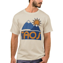 Retro Taos 70s/80s Stil Skiing Mountain Peaks