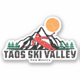 Retro Taos Ski Valley Klistermärken