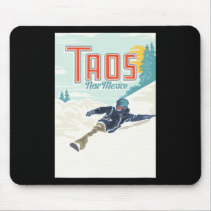 Retro Taos Ski Valley New Mexico Skidning Snowboar Musmatta