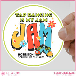 Retro Tap Dancing är min grej Anpassningsbar Runt Klistermärke