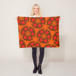 retro tapet orange 1970 fleecefilt