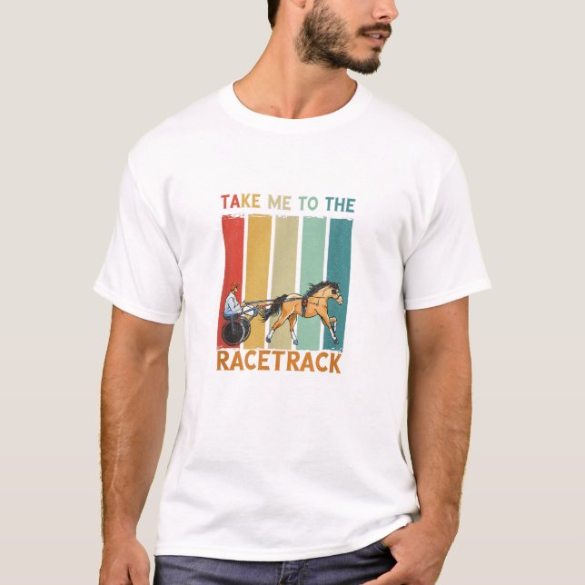 Retro tar mig för att spåra Trotter Equitation Har T Shirt (Framsida)