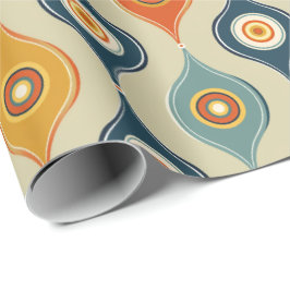 Retro Tåraformad Presentpapper – Levande Mid-Centu