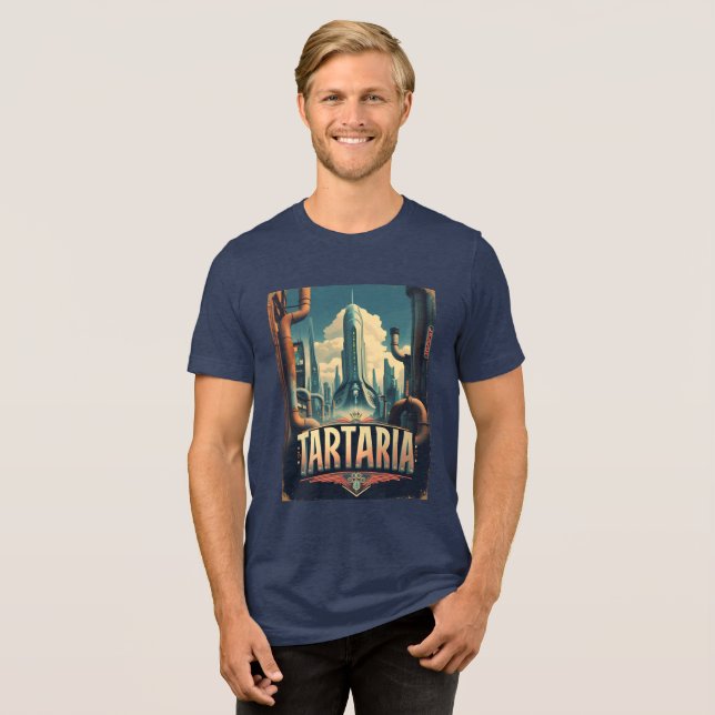 Retro Tartaria Sci-Fi Conspiracy T Shirt (Framsida Full)