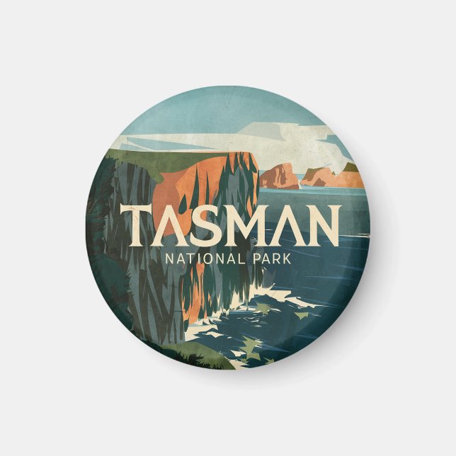Retro Tasman nationalpark Magnet (Framsidan)