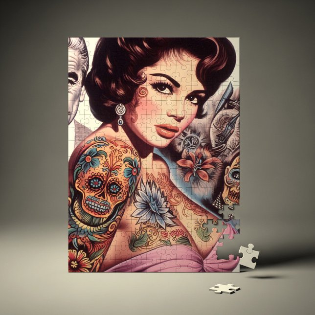 Retro Tatuerad Pinup Pussel (Skapare uppladdad)