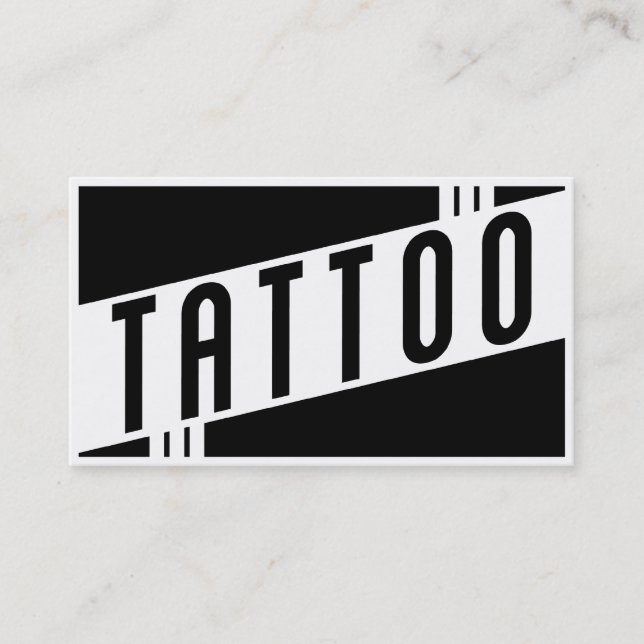 retro tatuering visitkort (Framsida)