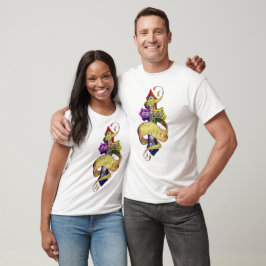 Retro tatueringsdesign kors och fjäril -gay kärlek t shirt