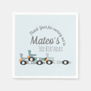 Retro Tävla Cars Måne Stars tredje födelsedag Pappersservett