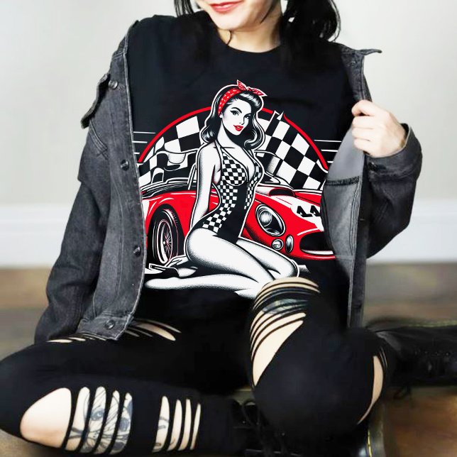 Retro-Tävla-Pin-up T Shirt (Skapare uppladdad)
