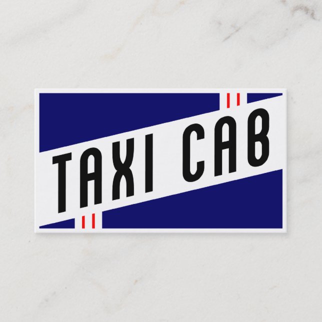 retro taxicab visitkort (Framsida)
