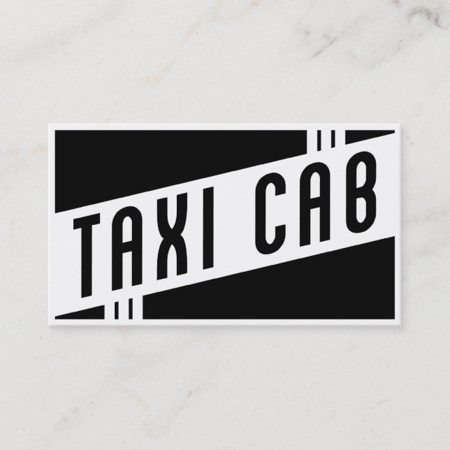retro taxicab visitkort (Framsida)