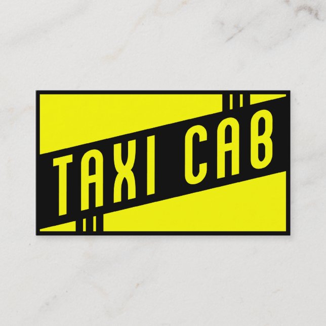 retro taxicab visitkort (Framsida)