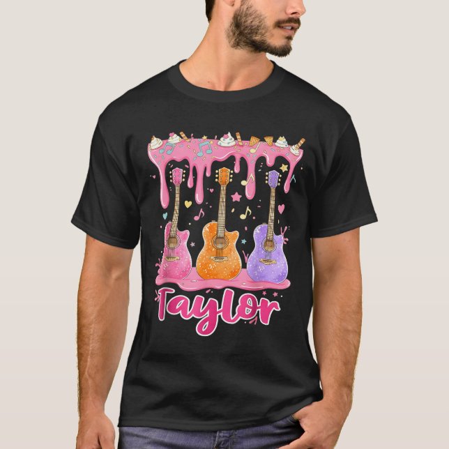 Retro Taylor Ice Cream Dripng Groovy 80's Women Me T Shirt (Framsida)