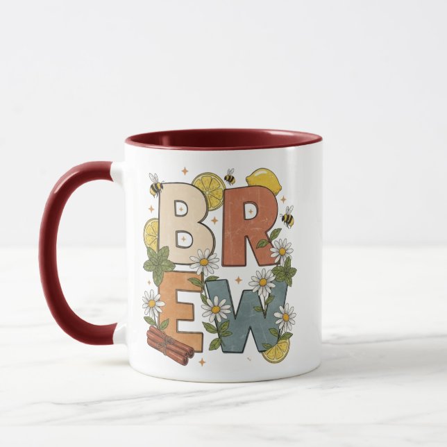 Retro Te Kryddterapi Design Mugg (Vänster)
