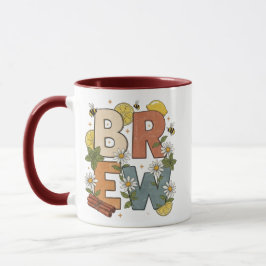 Retro Tea Brew Herb Design Mugg