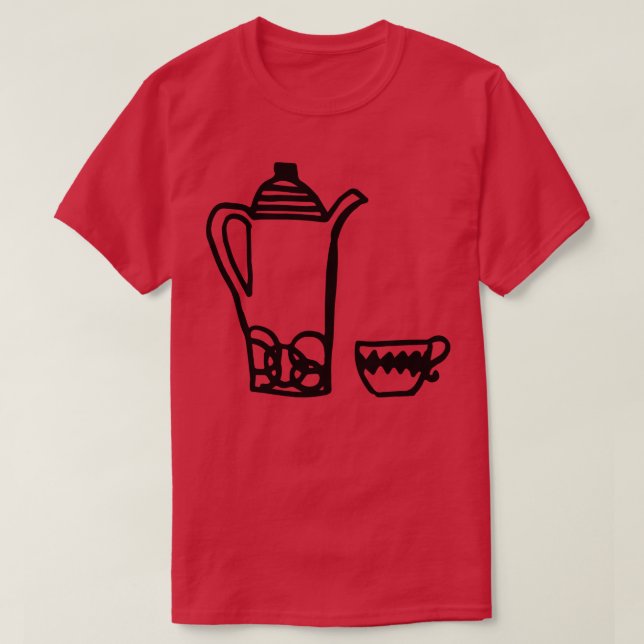 Retro Tea Kettle T Shirt (Design framsida)