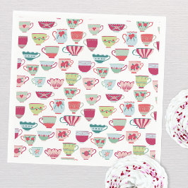 Retro Tea Party Modern Pastel Pappersservett