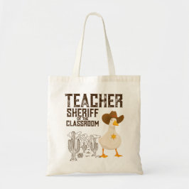 Retro Teacher Back to school sheriff Funny Goose Tygkasse