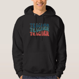 Retro Teacher Colorful School Teacher Manar Hoodie