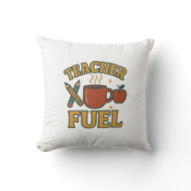 Retro Teacher Fuel Dekorativ kudde - Funny Teacher