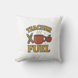 Retro Teacher Fuel Dekorativ kudde - Funny Teacher