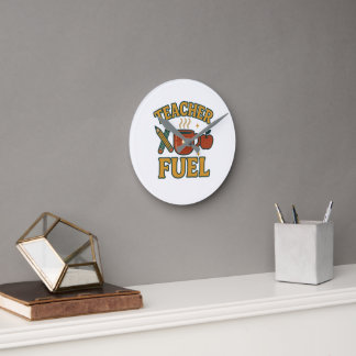 Retro Teacher Fuel Wall Clock - Lärargåva Rund Klocka