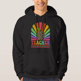 Retro Teacher Inspirational Colorful Back To Schoo Hoodie