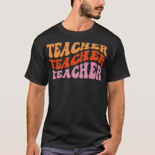 Retro Teacher inspirationerande färgämne Sc T Shirt